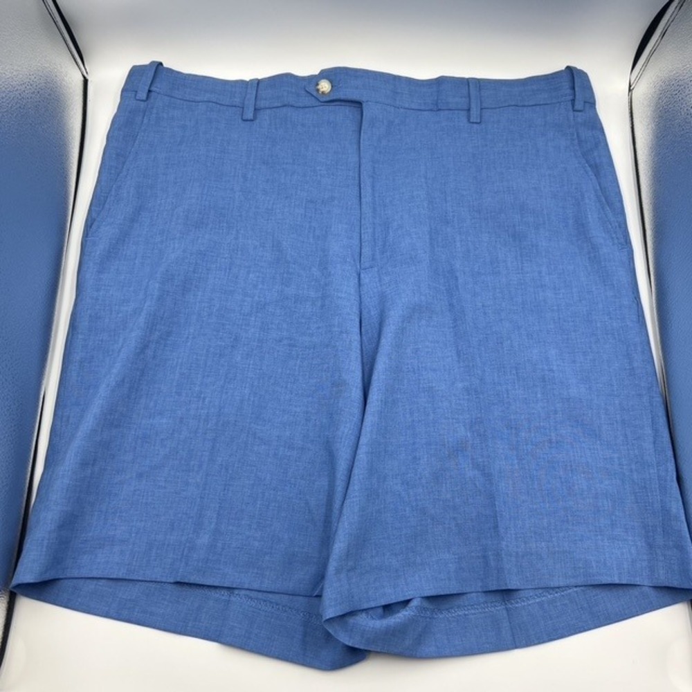 Berle Blue Shorts Flat Front Golf‎ Casual Mens Size 38R